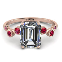 Emerald Cut Diamond Ring With Bezel - Alina No. 47 image 1