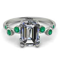 Emerald Cut Diamond Ring With Bezel - Alina No. 18 image 1