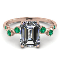 Emerald Cut Diamond Ring With Bezel - Alina No. 17 image 1