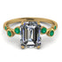 Emerald Cut Diamond Ring With Bezel - Alina No. 16 image 1