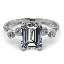 Emerald Cut Diamond Ring With Bezel - Alina No. 3 image 1