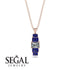 Emerald Cut Diamond Stairs Necklace - Briella No. 62