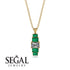 Emerald Cut Diamond Stairs Necklace - Briella No. 16 image 8