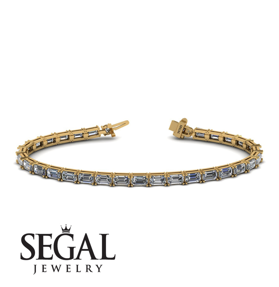 Emerald Cut Diamond Tennis Bracelet - Rachel No. 1