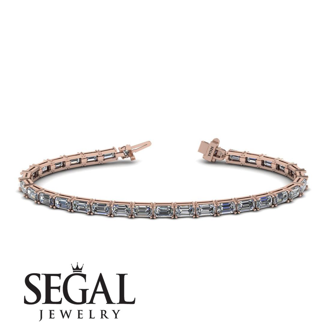 Emerald Cut Diamond Tennis Bracelet - Rachel No. 2