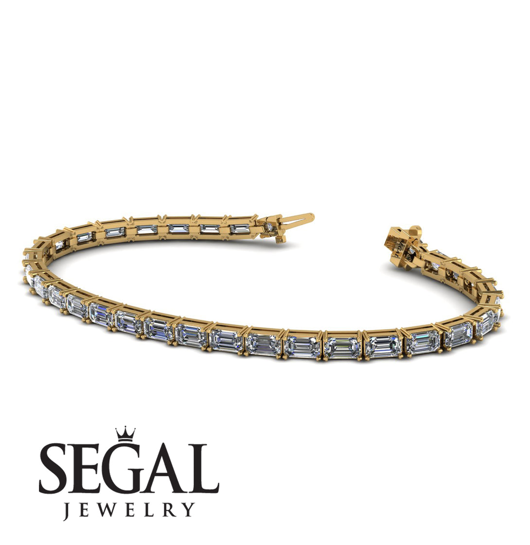 Emerald Cut Diamond Tennis Bracelet - Rachel No. 1