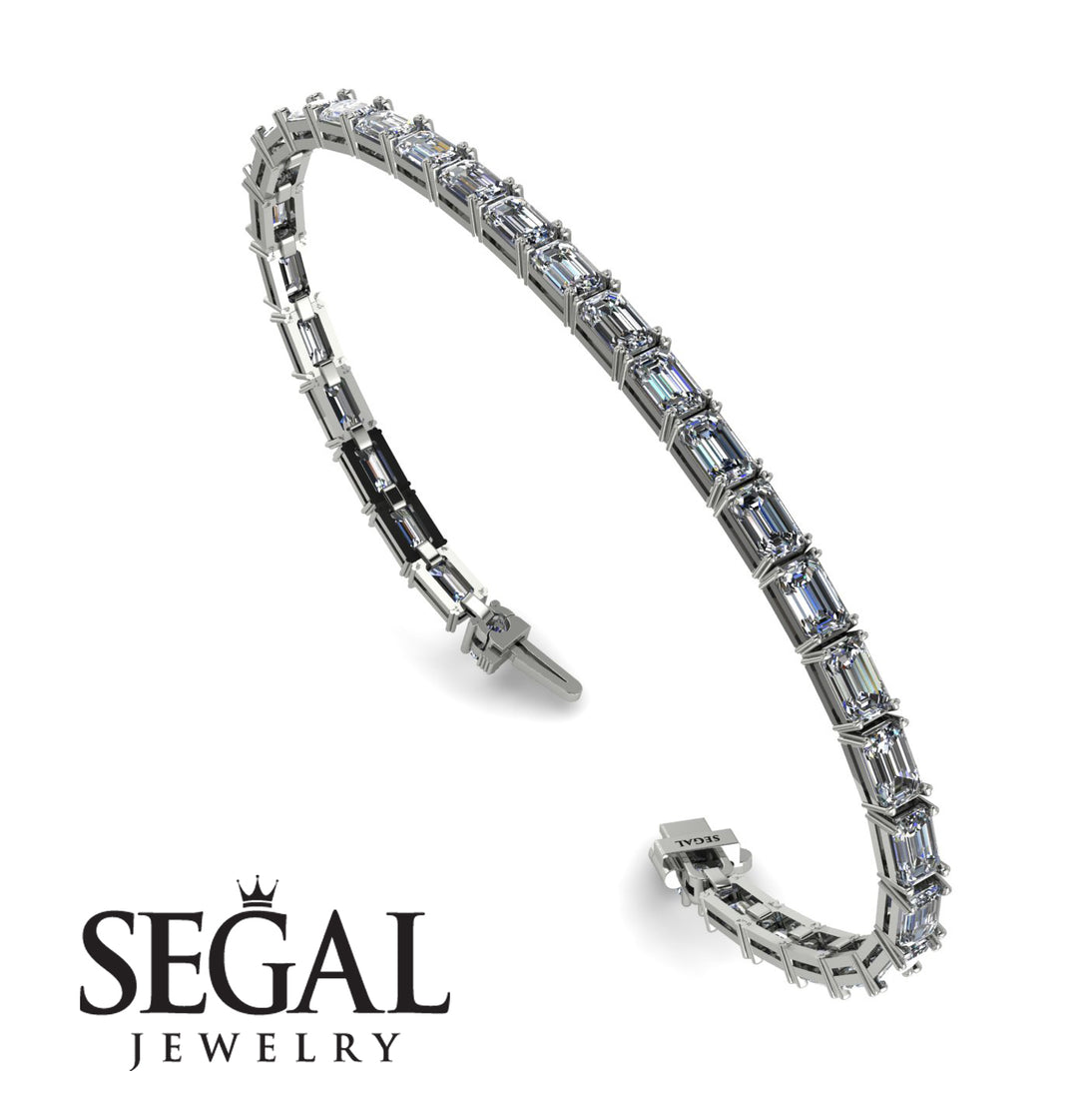Emerald Cut Diamond Tennis Bracelet - Rachel No. 3