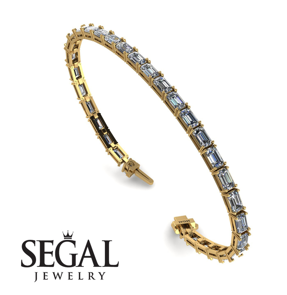 Emerald Cut Diamond Tennis Bracelet - Rachel No. 1