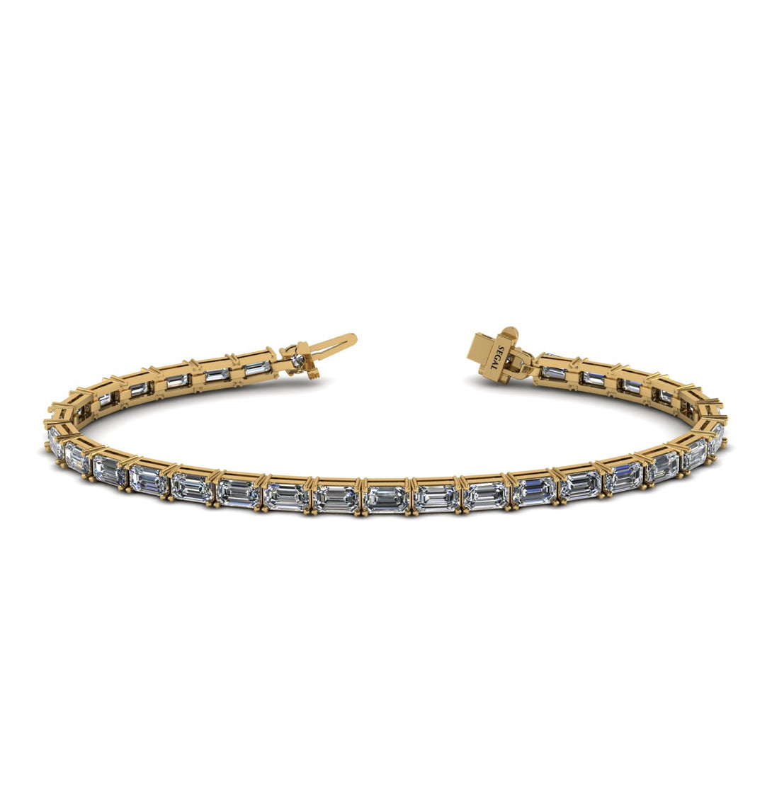 Emerald Cut Diamond Tennis Bracelet - Rachel No. 1