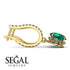 Emerald Dangle Earrings With Hidden Halo - Adaline No. 4 image 2