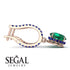 Emerald Dangle Earrings With Hidden Halo - Adaline No. 65 image 2