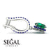 Emerald Dangle Earrings With Hidden Halo - Adaline No. 66