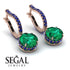 Emerald Dangle Earrings With Hidden Halo - Adaline No. 65 image 3
