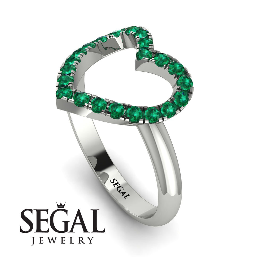 Emerald Heart Ring - Lia No. 6