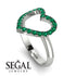 Emerald Heart Ring - Lia No. 6