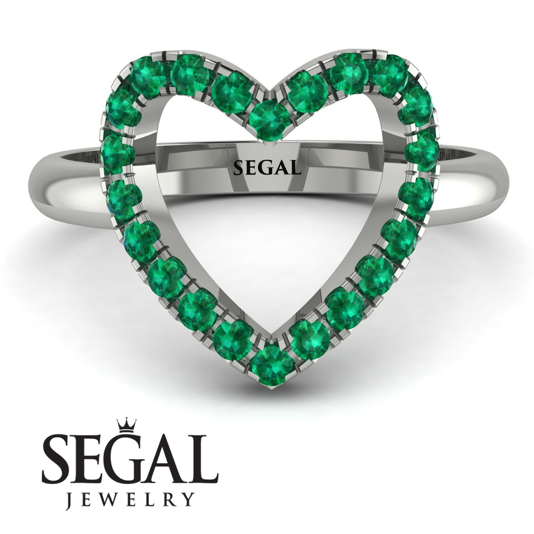 Emerald Heart Ring - Lia No. 6