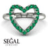 Emerald Heart Ring - Lia No. 6