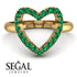 Emerald Heart Ring - Lia No. 4