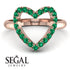 Emerald Heart Ring - Lia No. 5