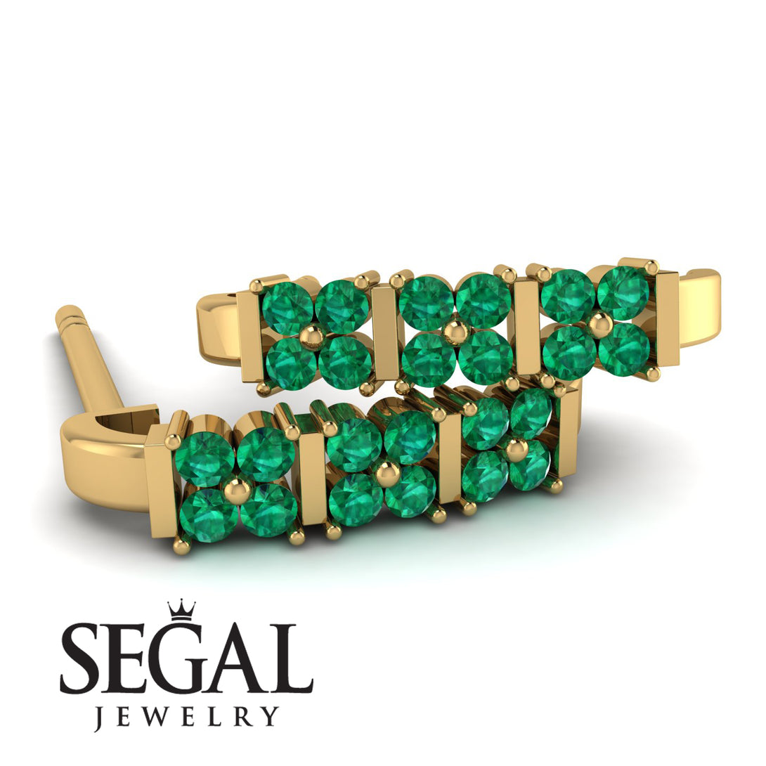 Emerald Minimalist Earrings - Elliot No. 4