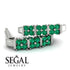 Emerald Minimalist Earrings - Elliot No. 6 image 5