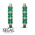 Emerald Minimalist Earrings - Elliot No. 6