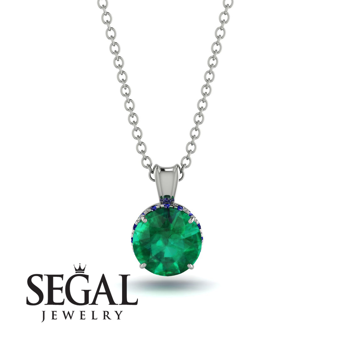 Emerald Necklace With Hidden Halo - Adaline No. 66