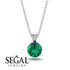 Emerald Necklace With Hidden Halo - Adaline No. 66 image 9