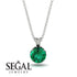 Emerald Necklace With Hidden Halo - Adaline No. 36 image 9