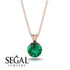 Emerald Necklace With Hidden Halo - Adaline No. 50