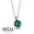 Emerald Necklace With Hidden Halo - Adaline No. 35