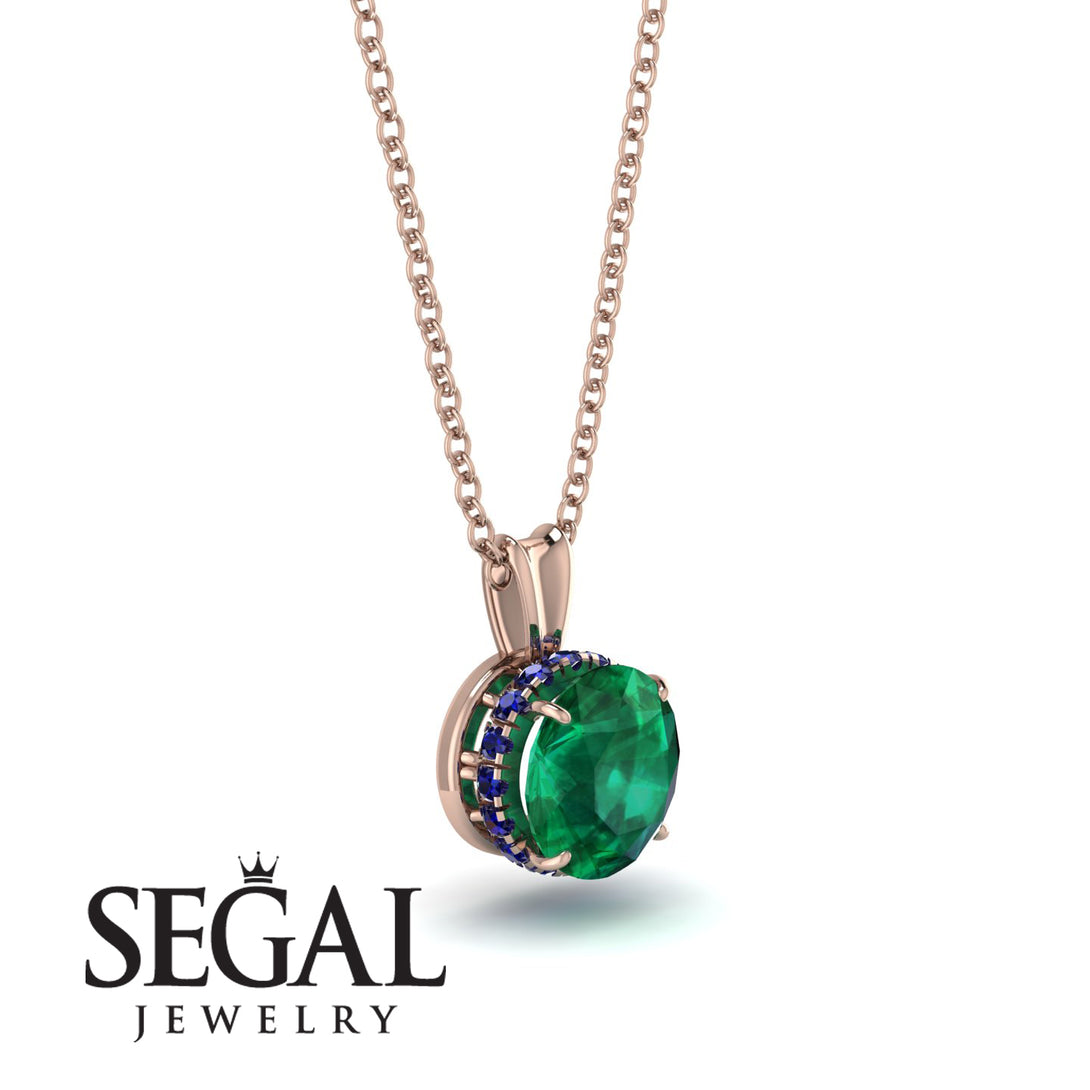 Emerald Necklace With Hidden Halo - Adaline No. 65