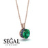 Emerald Necklace With Hidden Halo - Adaline No. 65 image 2
