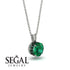 Emerald Necklace With Hidden Halo - Adaline No. 36