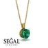 Emerald Necklace With Hidden Halo - Adaline No. 19
