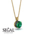 Emerald Necklace With Hidden Halo - Adaline No. 64