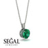 Emerald Necklace With Hidden Halo - Adaline No. 6