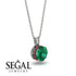Emerald Necklace With Hidden Halo - Adaline No. 51