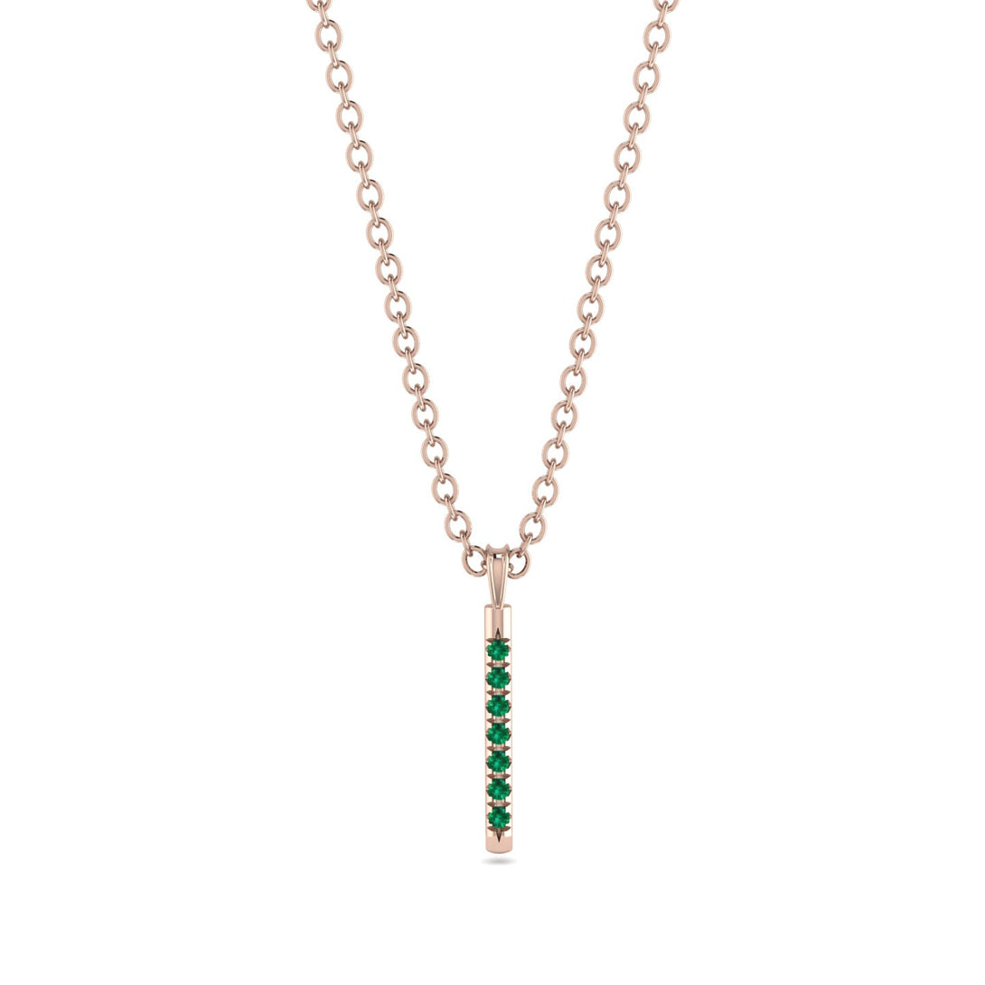 Emerald Stick Pendant - Kate No. 5