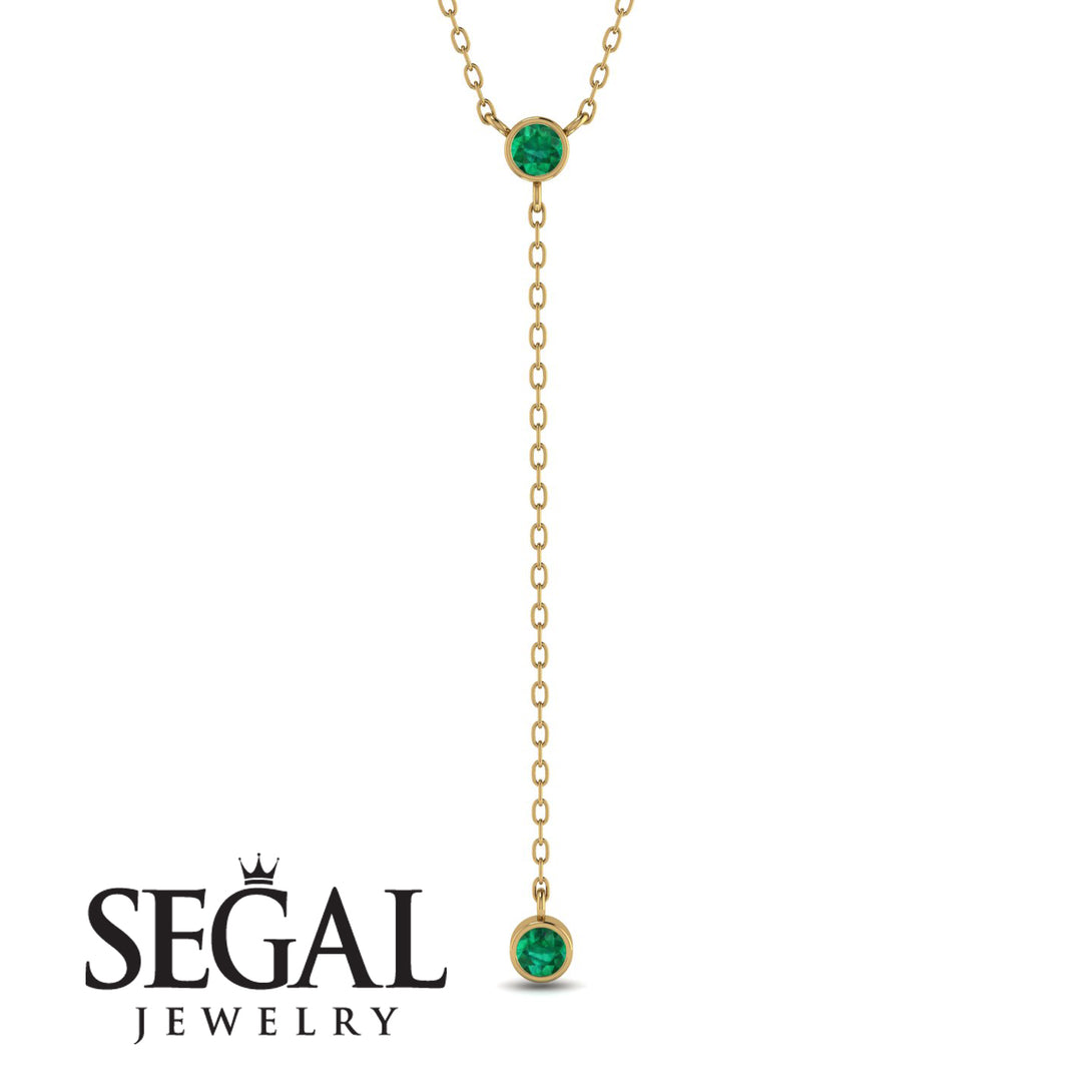 Emerald Tie Necklace - Alma No. 4