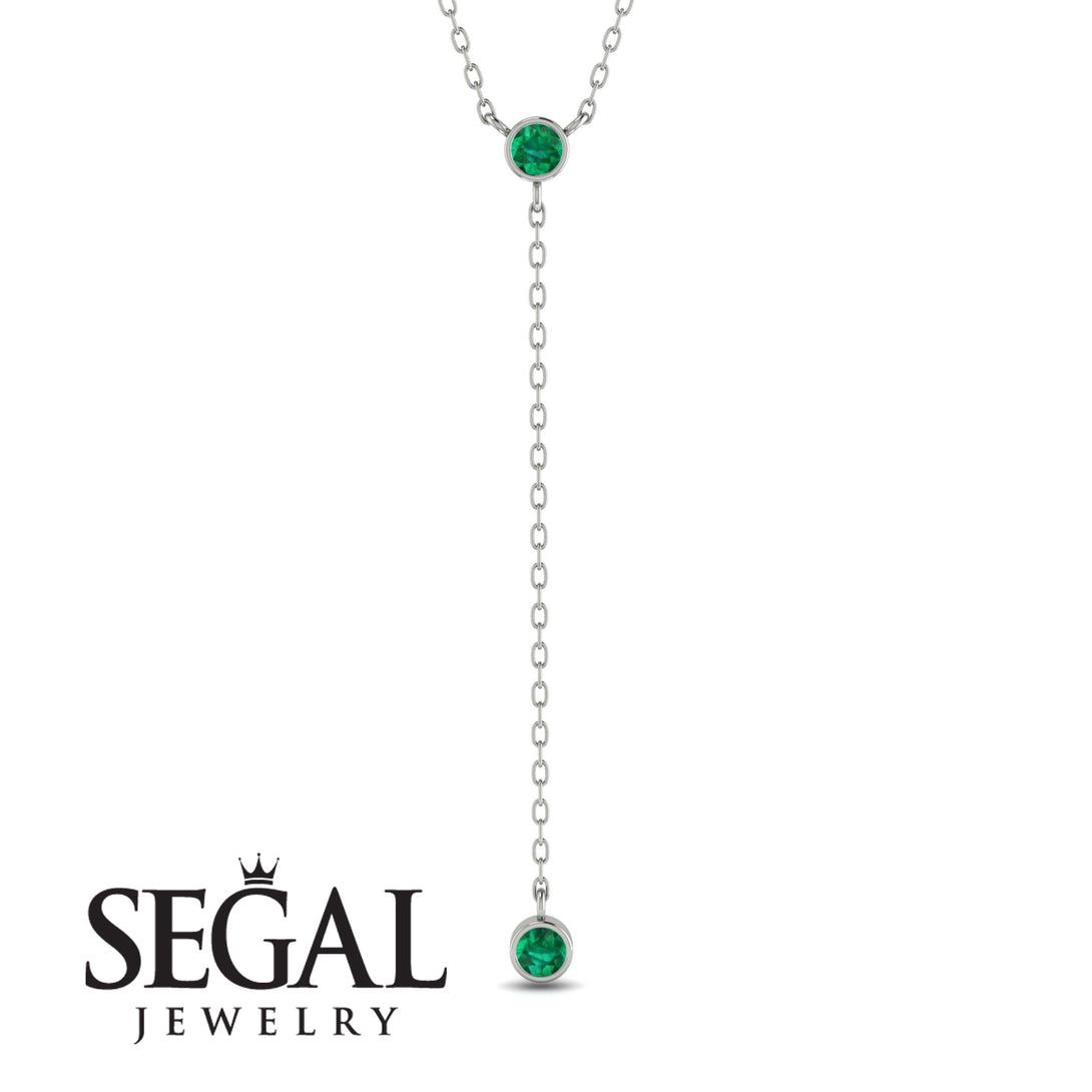 Emerald Tie Necklace - Alma No. 6