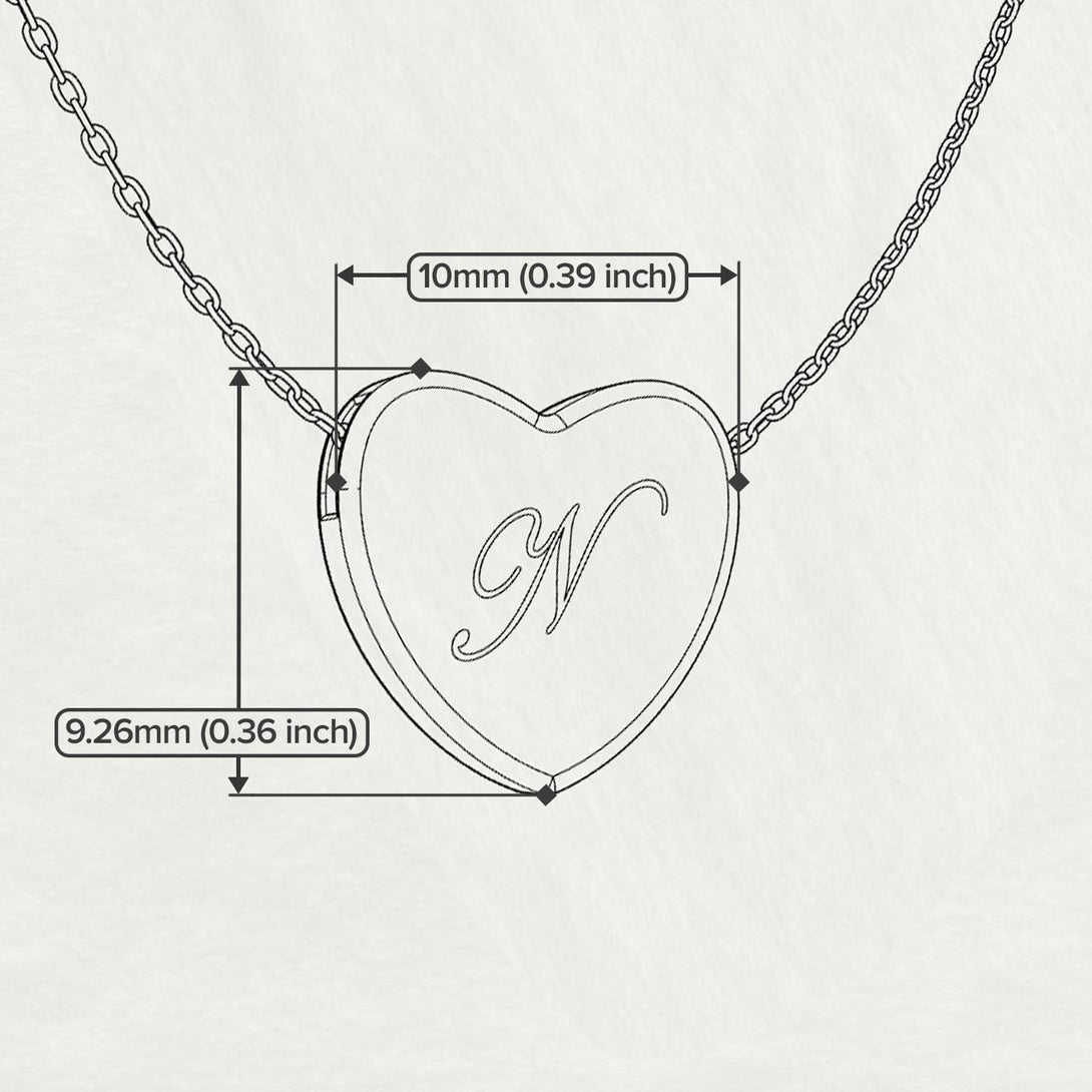 Heart Initial Necklace - Emory No. 1