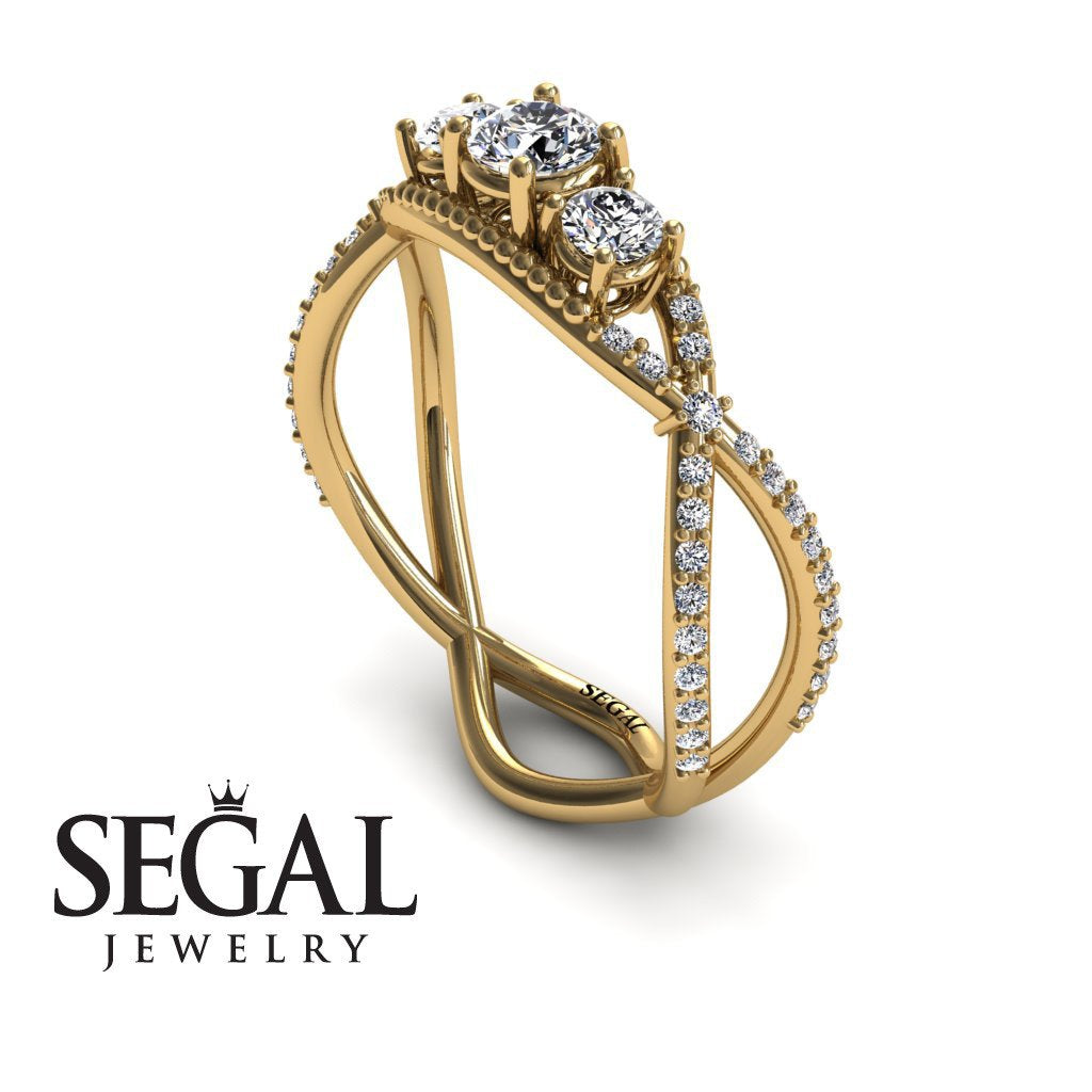 3 Stones Denity Diamond Ring- Natalie no. 1