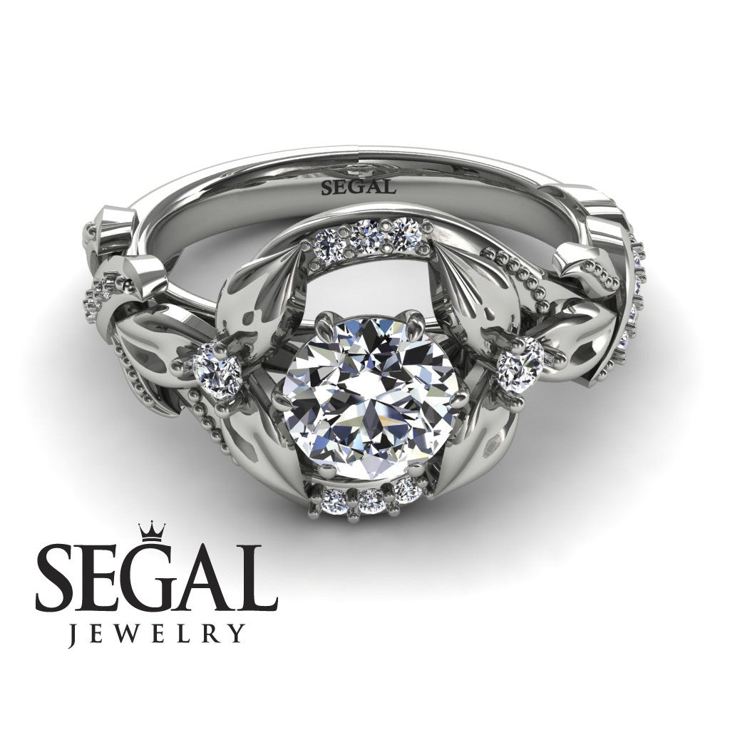 Tim - Curly Flower Branches Diamond Ring - Isabelle no. 3