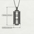 Razor Blade Men Diamond Pendant - Eric No. 3