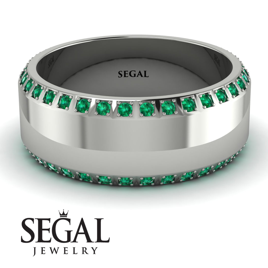 Eternity Emerald Wedding Band - Benjamin No. 6