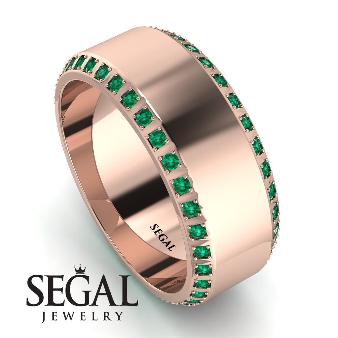 Eternity Emerald Wedding Band - Benjamin No. 5