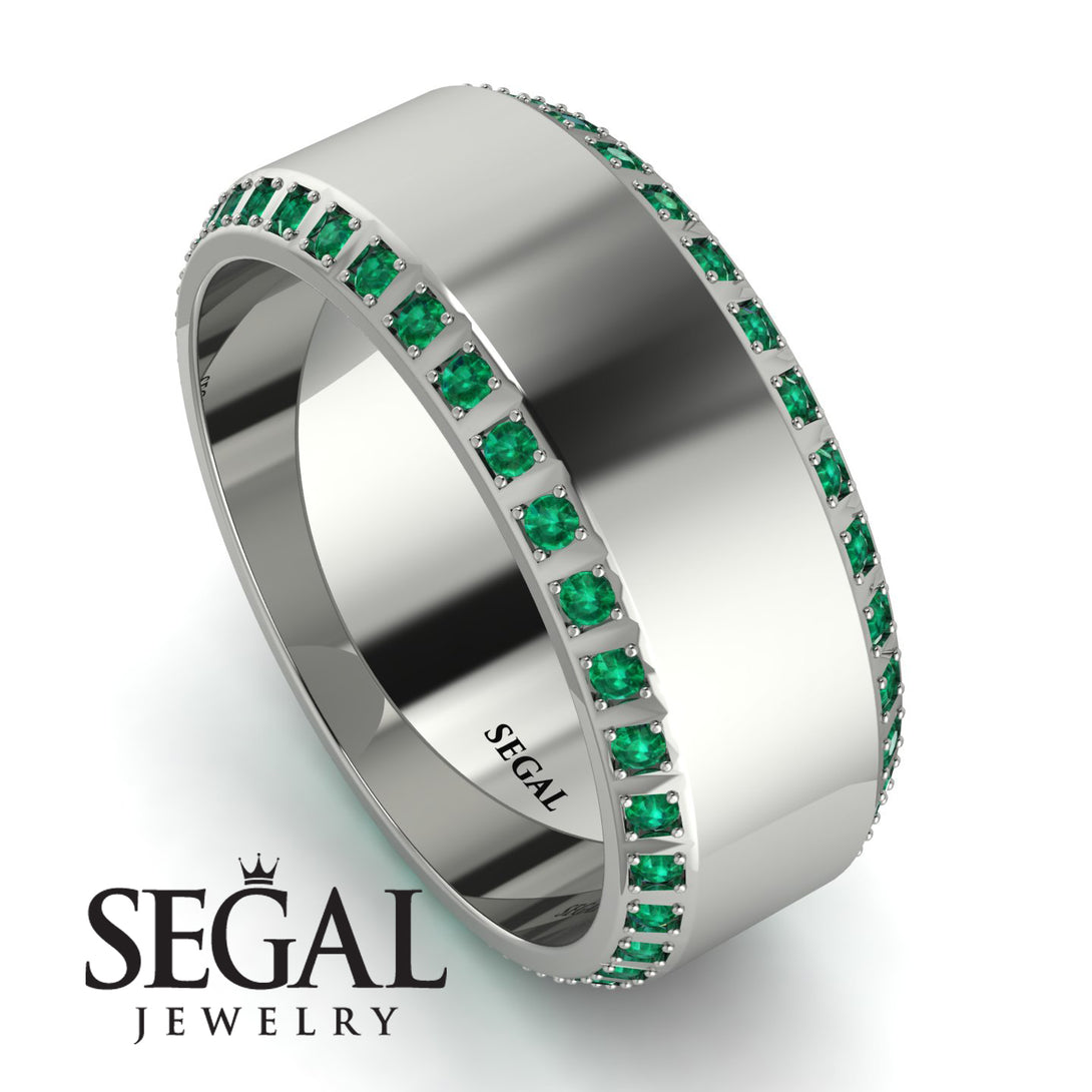 Eternity Emerald Wedding Band - Benjamin No. 6