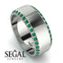 Eternity Emerald Wedding Band - Benjamin No. 6