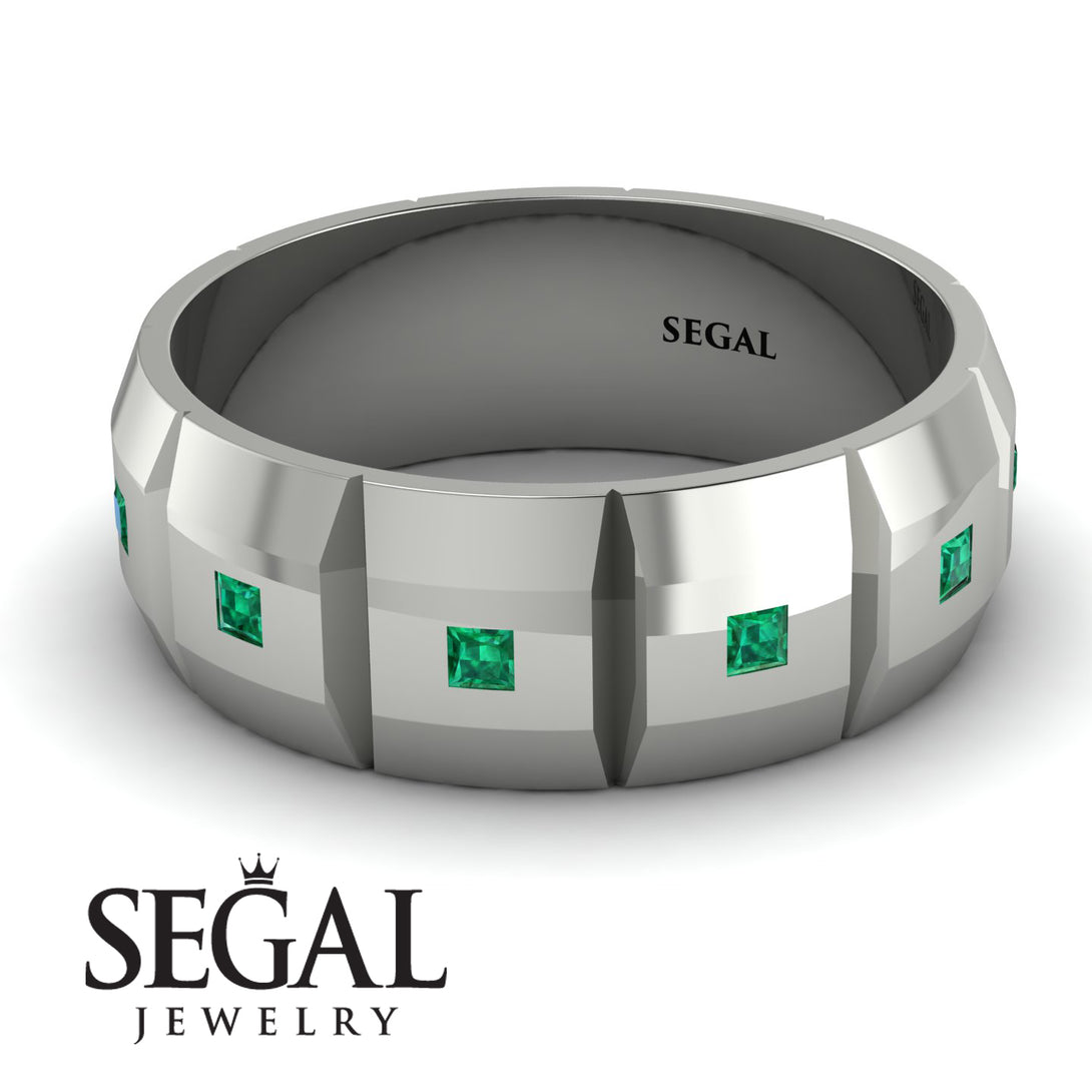Eternity Princess Emerald Wedding Ring - Michael No. 12
